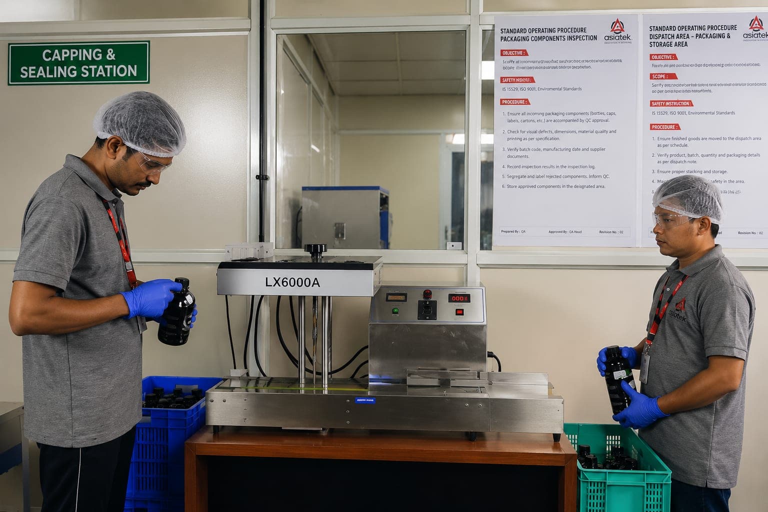 Induction Sealing inside the Asiatek facility