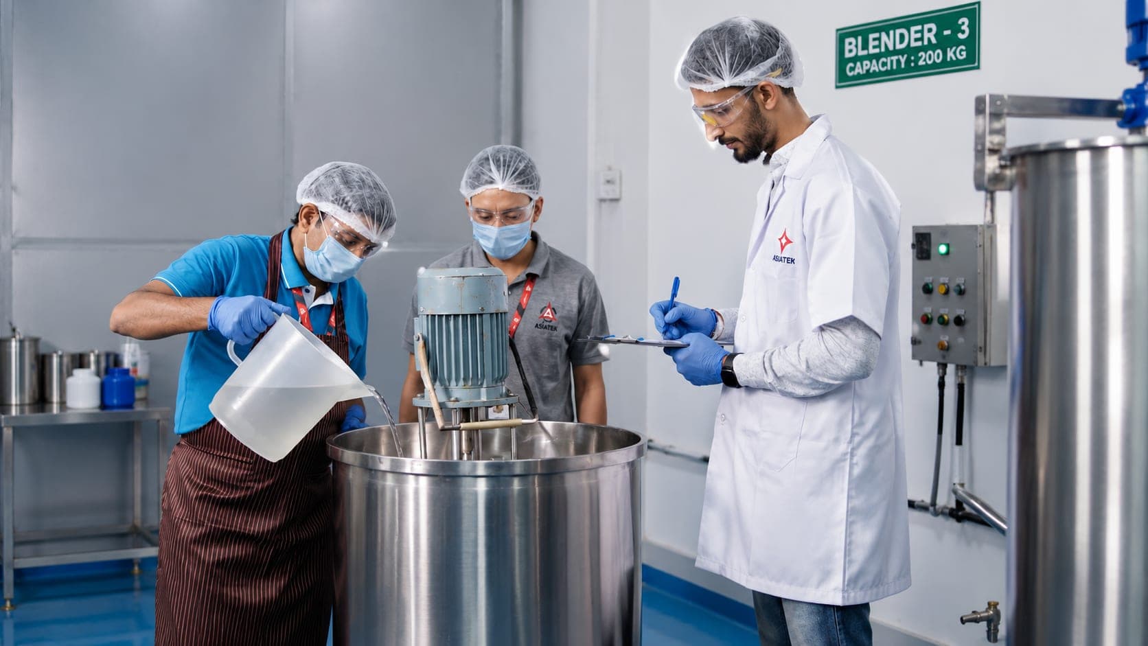 Mixing & Blending inside the Asiatek facility