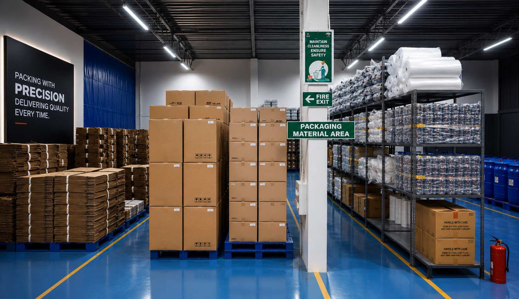 Packaging Material Inspection & Storage inside the Asiatek facility