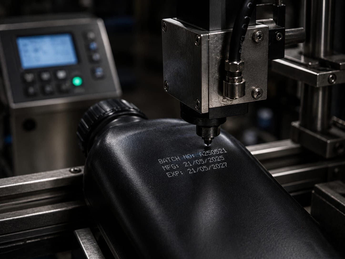 Batch code printed on finished product